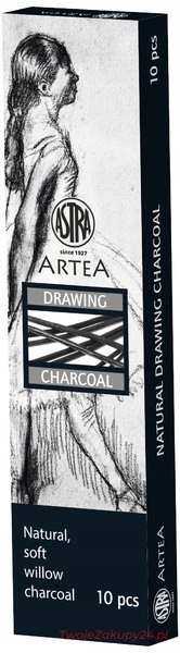 Węgiel Naturalny Rysunkowy Astra 3-6Mm 10Szt Artea