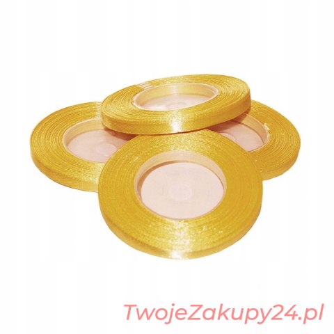 Wstążka Satynowa Żółta 6 Mm 32 Mb. Ax06-23, Aliga