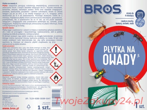 Bros Płytka Na Owady Muchy Komary Mole Meszki