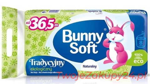 Bunny Soft Papier Toaletowy 8 Rolek Ekologiczny ZAJĄC