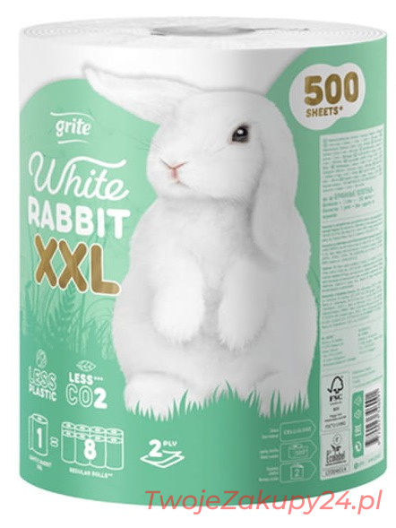 GRITE KITCHEN RĘCZNIK XXL RABBIT WHITE