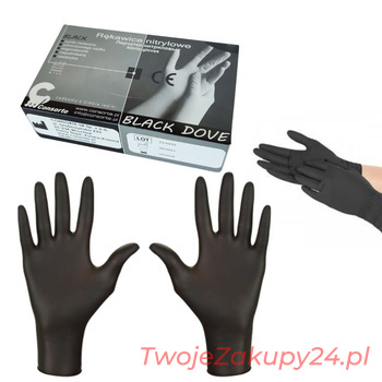 RĘKAWICE NITRYL BLACK DOVE XL 100 szt
