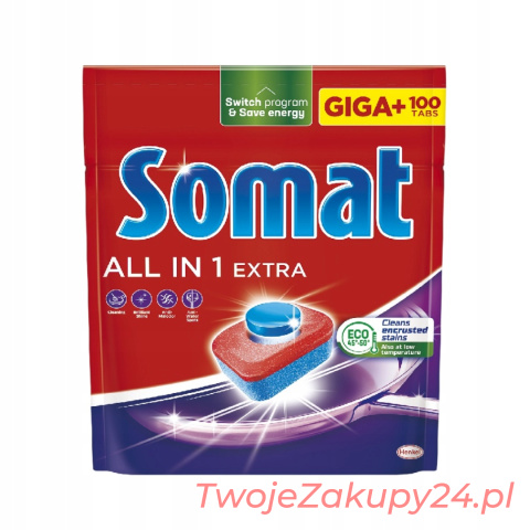 SOMAT TABLETKI DO ZMYWARKI ALL IN ONE EXTRA A'100