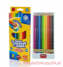 Astra Kredki Ołówkowe Z Gumką 12 Kolorów