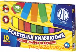 Astra Plastelina Szkolna Kwadratowa 10 Kolorów