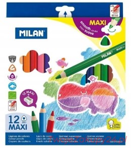 Kredki Maxi Trójkątne 12 Kolorów Milan