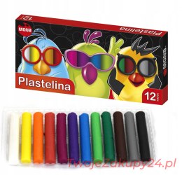 Plastelina Szkolne 12 Kolorów Mona Produkt Polski