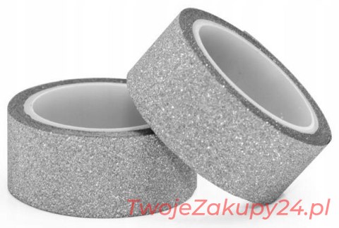 Taśma Brokatowa 15Mm X 3M Srebrna 2 Szt.