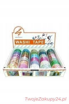 Taśma Dekoracyjna Washi Tape Mix Wzorów
