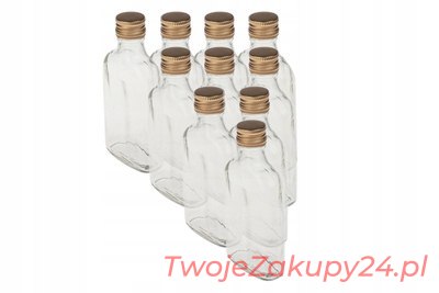 Butelka Piersiówka 200 Ml Z Zakrętką, 10 Szt.