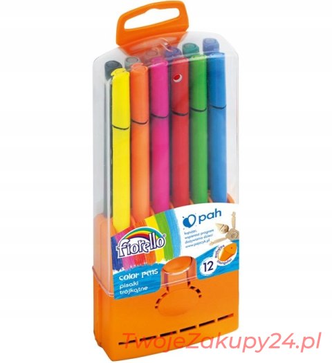 Flamastry Mazaki 12 Kolorów Trójkątne Fiorello