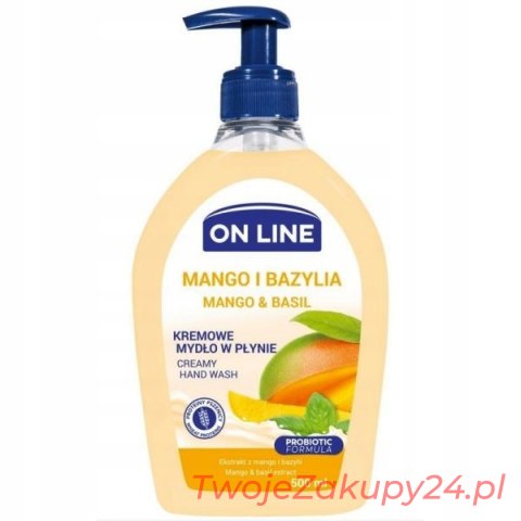 On Line Mydło Kremowe Mango I Bazylia 500Ml