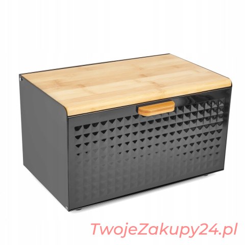 Chlebak Pojemnik Pieczywo Tadar Geometric Czarny