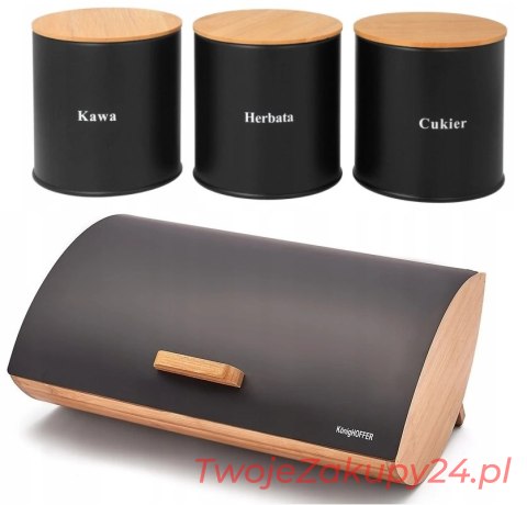 Chlebak Zestaw Pojemnik Kawa Herbata Cukier Cosmic