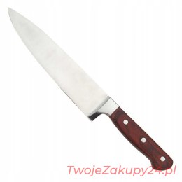 Nóż Szefa Kuchni 22Cm Stalowy Drewniana Rączka
