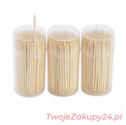 Wykałaczki Bambusowe Drewniane Eko 140Sztuk Beczka