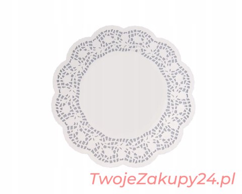Serwetki Ażurowe Okrągłe 14Cm Ozdobne Papier 100Sz