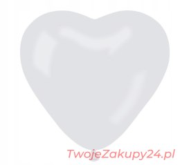 Balon Pastel Białe Serce Ślub Walentynki 50Szt