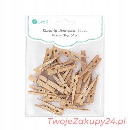 Klamerki Drewniane 4,8Cm 20 Szt. Dalprint