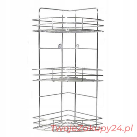 Półka Narożna 3 Poziomy Do Łazienki Chrom 20713